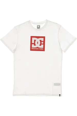 Dcshoes Top, Herre, Hvid, S, Stjerne Firkantet T-Shirt Hvid/Rød