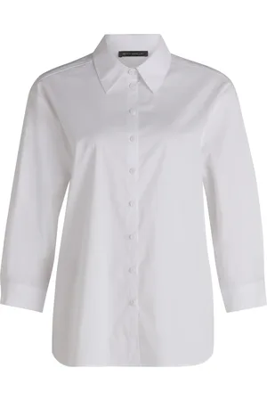 Betty Barclay Bluser & Skjorter, Dame, Hvid, 2XL, Afslappet Skjorte med Krave