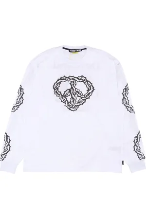 IUTER Top, Herre, Hvid, XS, Bomuld, Torn Langærmet Hvid Tee