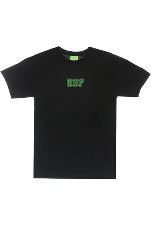 Huf Top, Herre, Sort, M, Bomuld, Sort Herre Tee med Trykt Logo