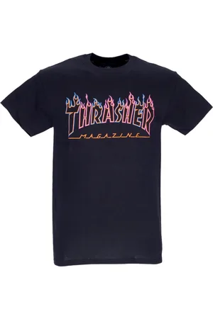 Thrasher Top, Herre, Sort, S, Bomuld, Neon Flame Herre T-shirt Sort