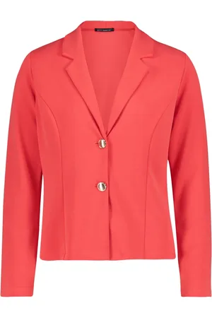 Betty Barclay Jakke, Dame, Rød, S, Uld, Elegant Knappet Blazer