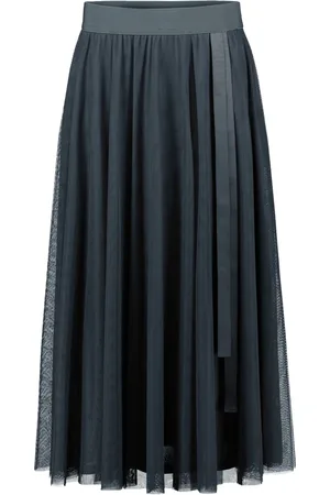 Vera Mont Nederdel, Dame, Grå, XS, Tyl, Lagdelt Tyl Nederdel Glamour Stil