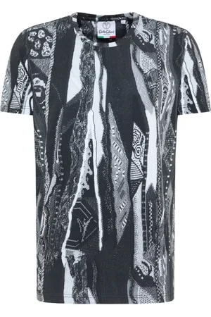 Carlo Colucci Top, Herre, Sort, 2XL, Strikprint Egon T-shirt