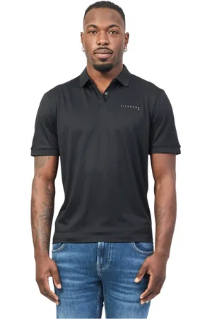 John Richmond Top, Herre, Sort, 2XL, Bomuld, Klassisk Sort Polo Skjorte