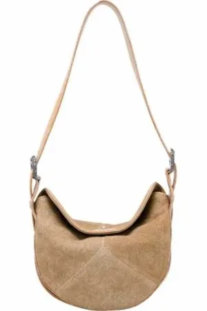 CLARIS VIROT Taske, Dame, , ONE SIZE, Læder, Hvid Sand Læder Estelle Taske med Bred Strop