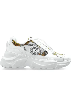 VERSACE Sko, Dame, Hvid, 39 EU, Uld, Sneakers med barokprint