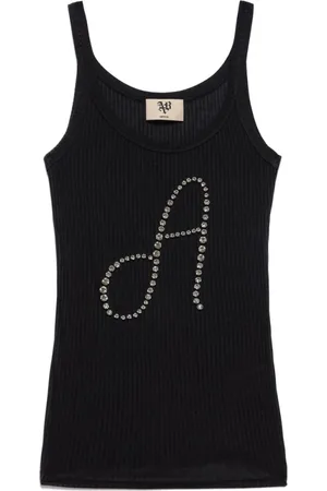 ANIYE BY Top, Dame, Sort, S, Uld, Sort Silkeblandings Rhinsten Top