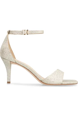 Michael Kors Sko, Dame, Gul, 39 EU, Polyester, Glitter sandaler med justerbar ankelrem