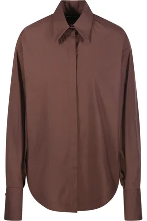 FEDERICA TOSI Bluser & Skjorter, Dame, Brun, 2XS, Moka Overshirt
