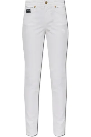 VERSACE Jeans, Dame, Hvid, W26, Bomuld, Smalle jeans