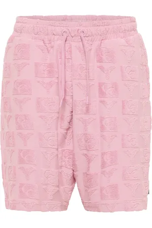 Carlo Colucci Shorts, Herre, Lyserød, S, Uld, Terry Insert Oversize Streetwear Shorts