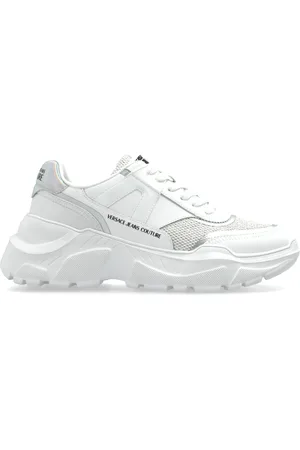 VERSACE Sko, Dame, Hvid, 38 EU, Uld, Sneakers med skinnende glitter