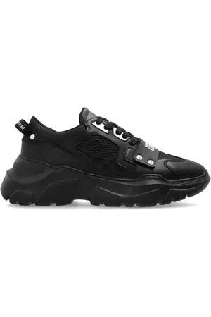 VERSACE Sko, Herre, Sort, 41 EU, Læder, Sneakers med logo