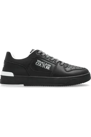 VERSACE Sko, Herre, Sort, 41 EU, Sneakers med trykt logo