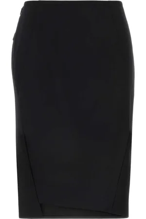 VERSACE Nederdel, Dame, Sort, S, Uld, Strækuld Nederdel