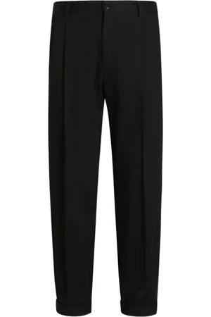 Dolce & Gabbana Bukser, Herre, Sort, L, Bomuld, Sorte bukser med pences