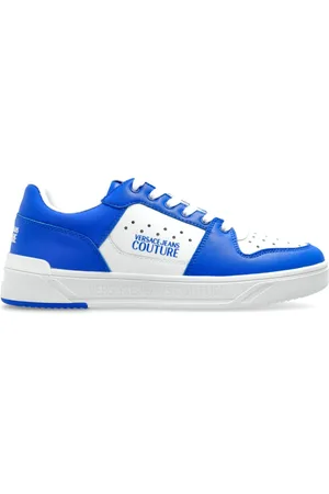 VERSACE Sko, Herre, Blå, 41 EU, Uld, Sneakers med trykt logo