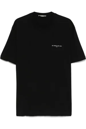 Ih Nom Uh Nit Top, Herre, Sort, S, Bomuld, Sort Bomuld Logo Print T-shirt