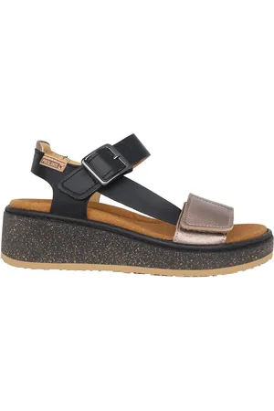 Pikolinos Sko, Dame, Sort, 36 EU, Sort Mix Sandal med Aftagelig Indersål