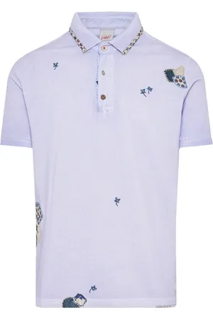 BOB der Bär Top, Herre, Lilla, 3XL, Bomuld, Bomuld Polo Skjorte 3 Knapper