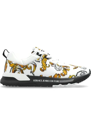 VERSACE Sko, Herre, Hvid, 41 EU, Uld, Sneakers med barocco print