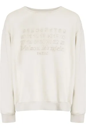 Maison Margiela Sweathshirts & Hoodies, Herre, Hvid, XS, Bomuld, Hvid bomuldssweater med lange ærmer