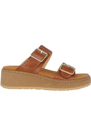 Pikolinos Sko, Dame, Brun, 39 EU, Læder, Højhælet sandal - brun