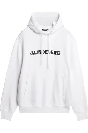 J Lindeberg Sweathshirts & Hoodies, Herre, Hvid, XL, Bomuld, Hvid Hættetrøje Callan Bomuld Jersey Sweater