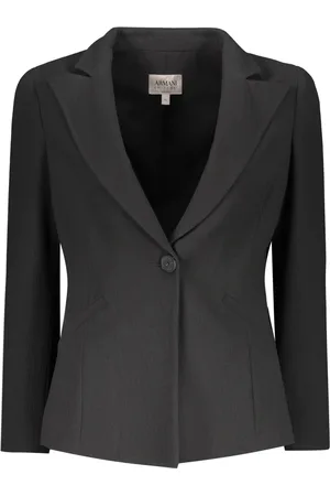 Emporio Armani Jakke, Dame, Grå, S, Uld, Klassisk Lapel Krave Blazer