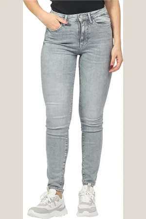 Guess Jeans, Dame, Grå, W30, Bomuld, Slim Fit Grå Jeans med Lommer