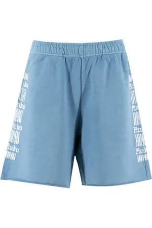 Pinko Shorts, Dame, Blå, L, Bomuld, Sporty bomuld fleece shorts