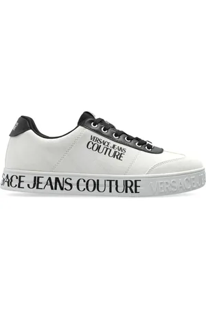 VERSACE Sko, Herre, Hvid, 44 EU, Uld, Sneakers med logo