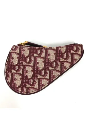 Dior Pre-owned, Dame, Rød, ONE SIZE, Bomuld, Pre-owned Canvas punge