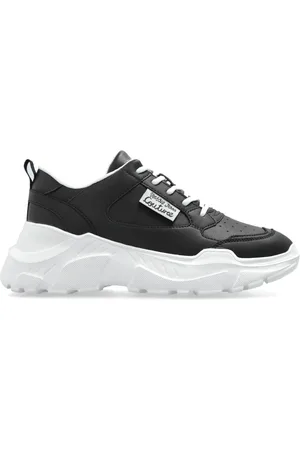 VERSACE Sko, Dame, Sort, 37 EU, Læder, Sneakers med logo