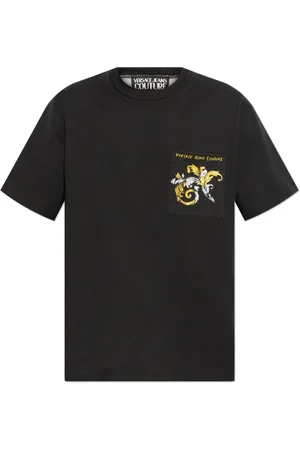 VERSACE Top, Herre, Sort, XL, Bomuld, T-shirt med lomme