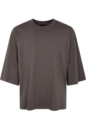THOM KROM Top, Herre, Grå, L, Uld, Rock Brown Drop Shoulder T-shirt