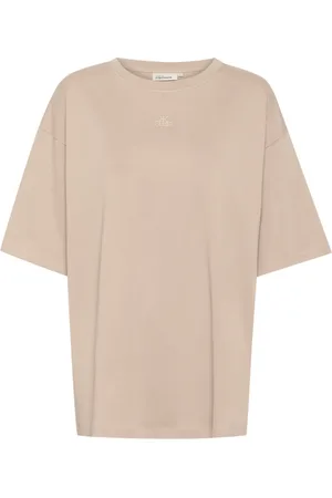 Karen by Simonsen Top, Dame, , S, Uld, Oversized Tee Simply Taupe