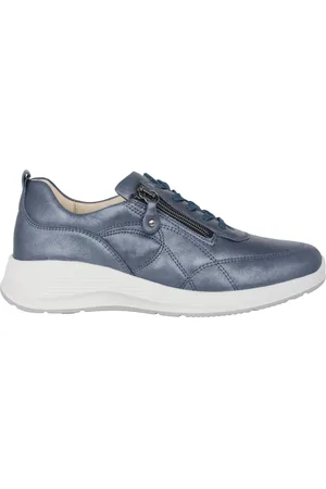 Waldläufer Sko, Dame, Blå, 37 EU, Blå Brede Sneakers til Kvinder