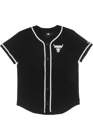 New Era Top, Herre, Sort, 2XL, Bomuld, Chicago Bulls Distressed Logo Tee Jacket