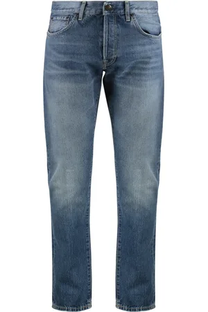 PT Torino Jeans, Herre, Blå, W32, Denim, Klassiske Denim Jeans med Kontrastsyning