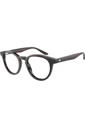 Giorgio Armani Tilbehør, unisex, Brun, 50 MM, Stribet Mørkebrune Brillestel