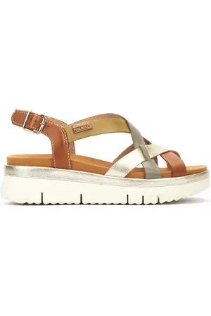 Pikolinos Sko, Dame, Flerfarvet, 40 EU, Uld, Brun damesandal - Stilfuld Palma
