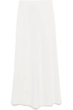 Twin-Set Bukser, Dame, Hvid, XL, Palazzo Bukser i Flydende Crêpe