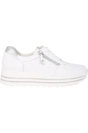 Waldläufer Sko, Dame, Hvid, 39 1/2 EU, Læder, Bred pasform Dame Sneaker - Hvid