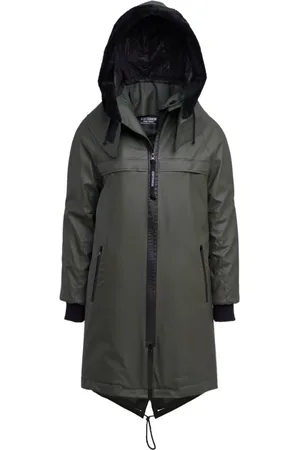 Stutterheim Frakke, unisex, Grøn, M, Uld, Vandtæt Fishtail Parka