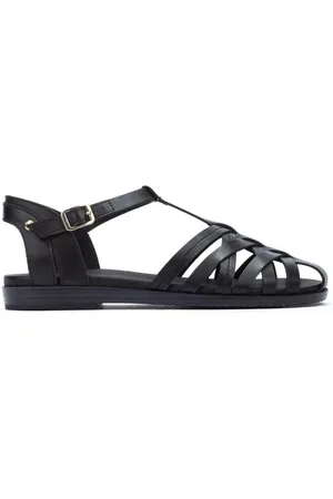 Pikolinos Sko, Dame, Sort, 36 EU, Læder, Sorte Damesandal Formentera Stil