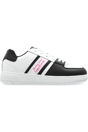 VERSACE Sko, Dame, Hvid, 41 EU, Uld, Sneakers med trykt logo