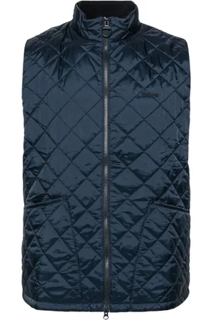 Barbour Jakke, Herre, Blå, 2XL, Uld, Blå Sweater Vest Monty Stil