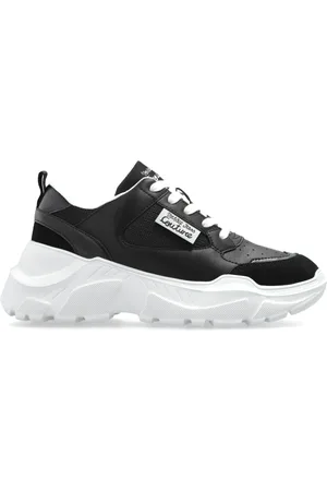 VERSACE Sko, Dame, Sort, 36 EU, Læder, Sneakers med logo